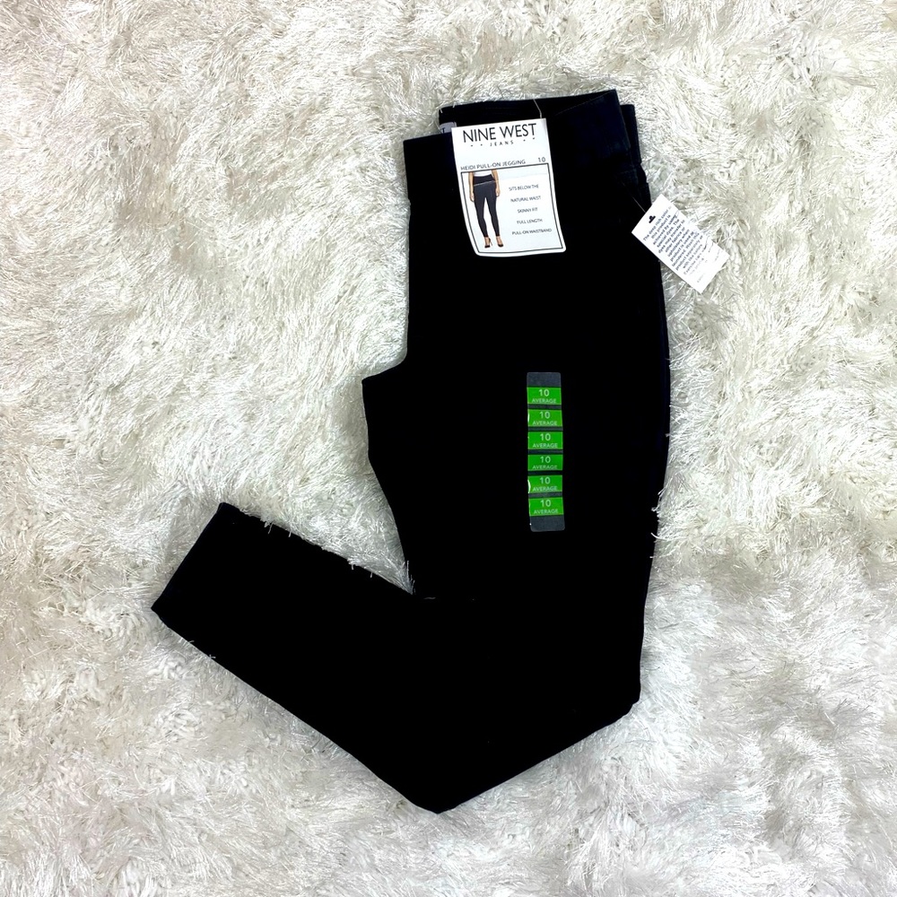 Black Nine West Heidi Pull On Jegging size 10